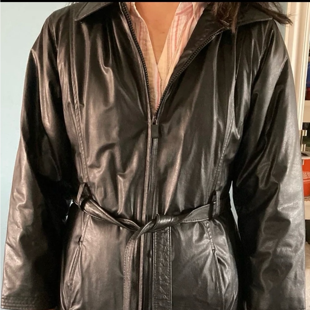 KC Collection Leather Jacket Size Large